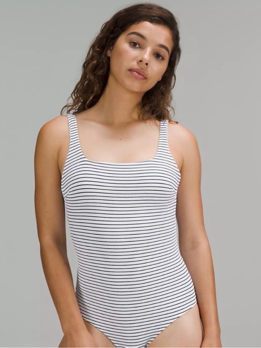 Lululemon waterside square-neck one piece smocked b/c cup medium bum coverage